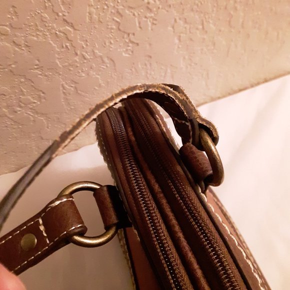 Born Concept Faux Leather Double Zip Woven Satchel Hand Bag - Picture 10 of 12